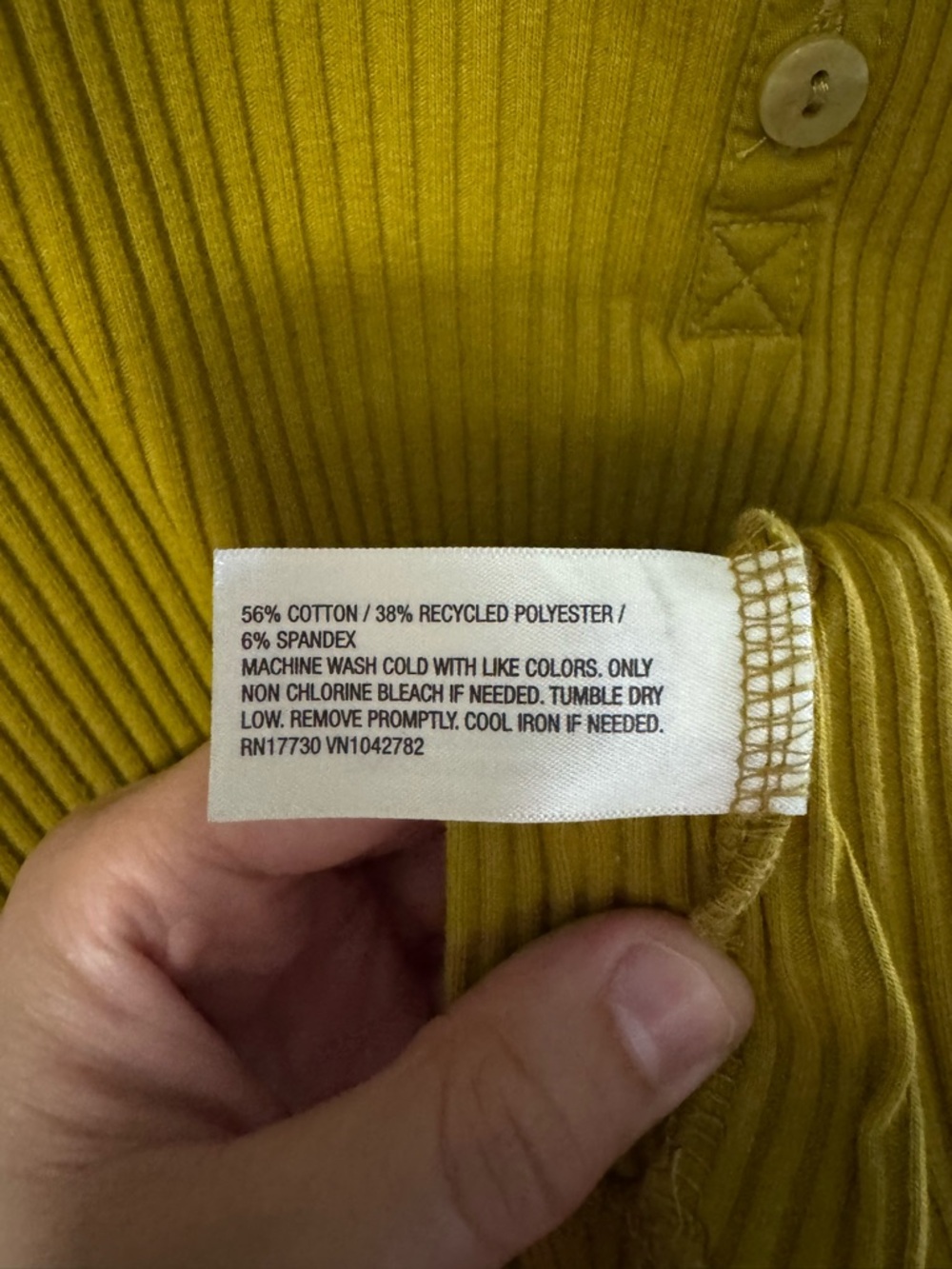 Ava & Viv Ribbed Scoop Neck Tank Top in Mustard Yellow 1X - Picture 3 of 4